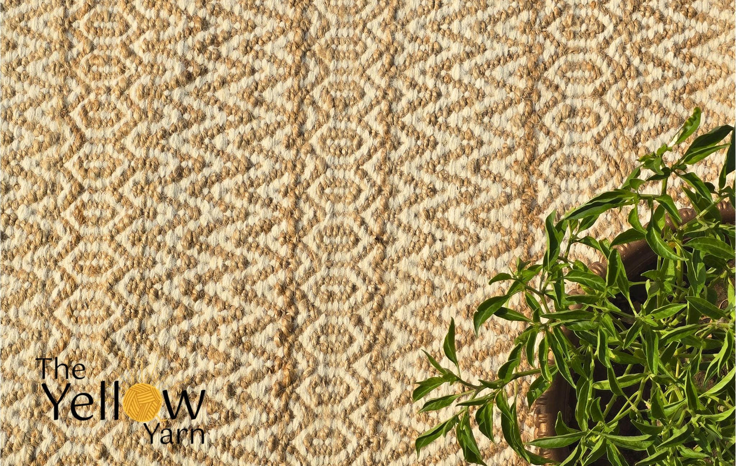 Handwoven Wool Jute Rug – Custom Boho Area Rug for Living Room – Natural Fiber Carpet – Rustic Handmade Floor Decor – Eco Friendly