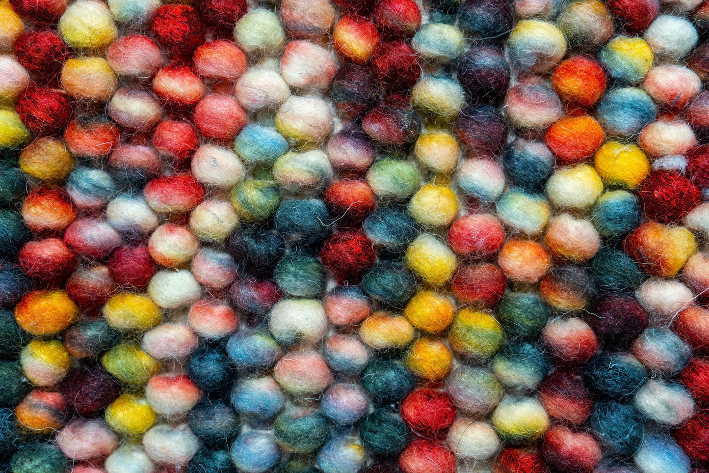 Chunky Multi color Loop Rug – Handcrafted New Zealand Wool Rug, Vibrant Eco-Friendly Area Rug, Custom Sizes Available