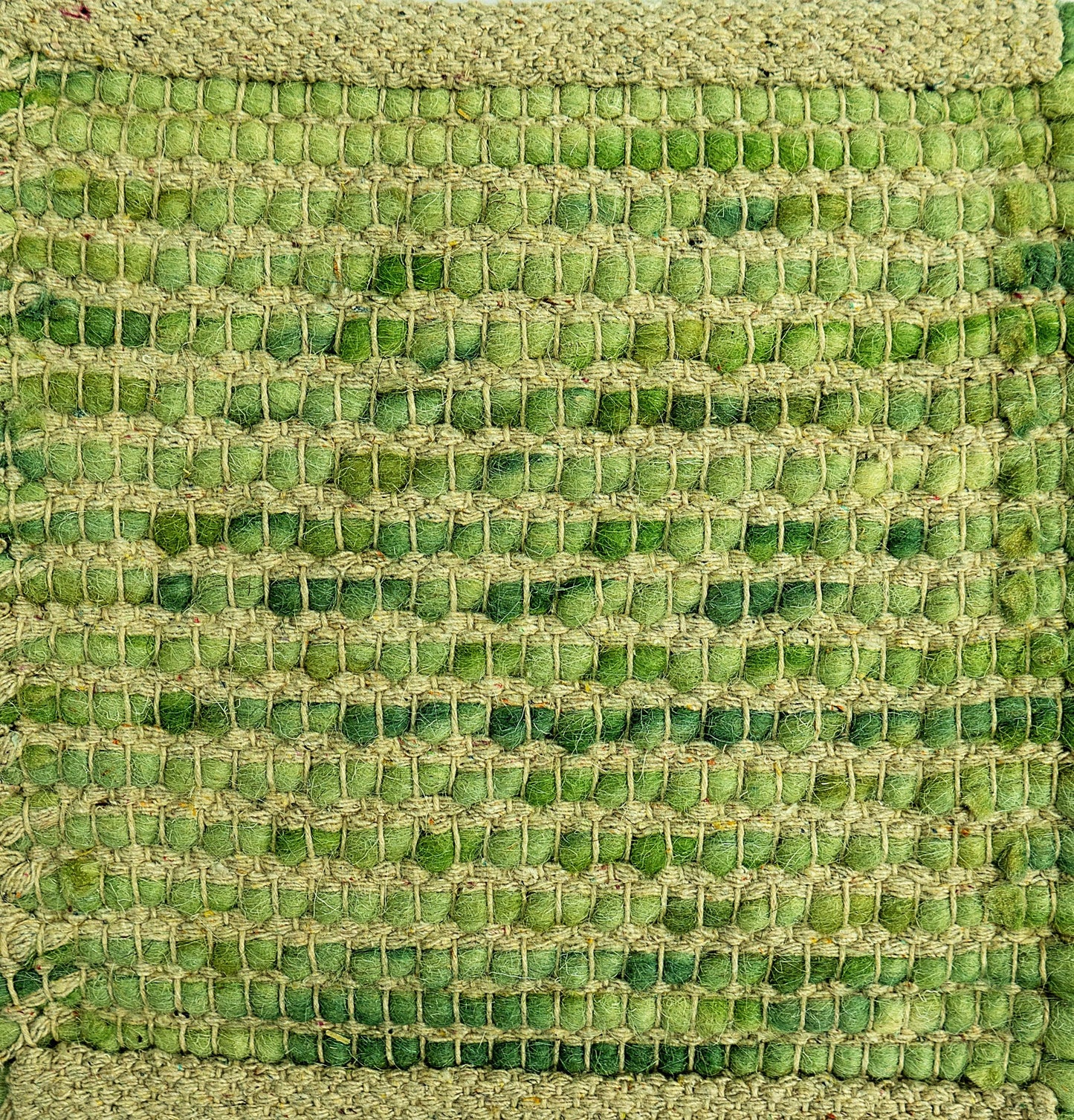 Custom Chunky Green Wool Rug – Handwoven Nature-Inspired Loop Rug – Eco-Friendly Area Rugs in All Sizes